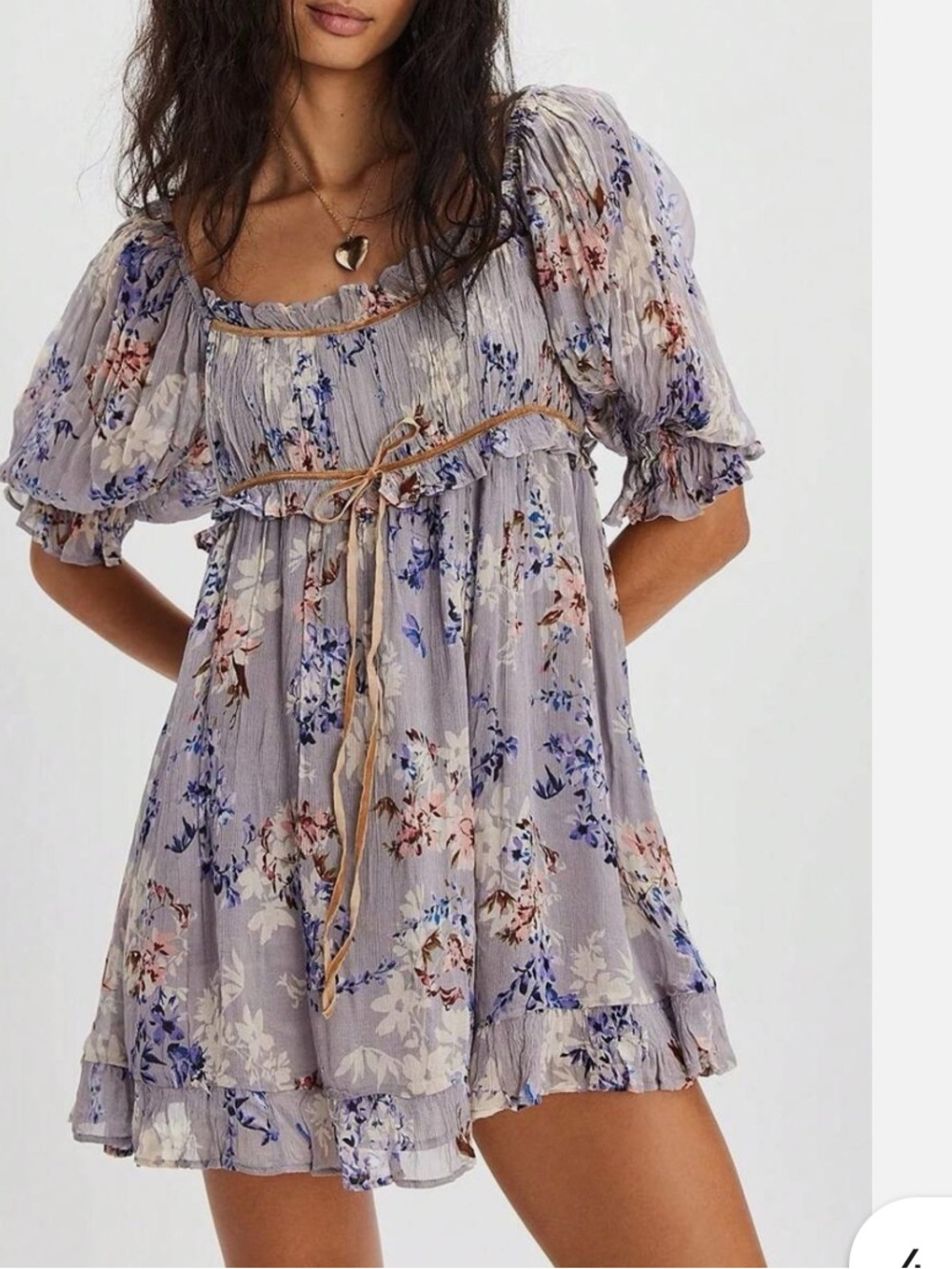 FREE PEOPLE MARNEY FLORAL MINI DRESS SP